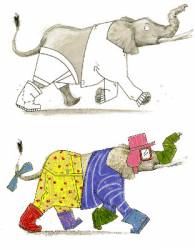 Elefant-Bastelbogen